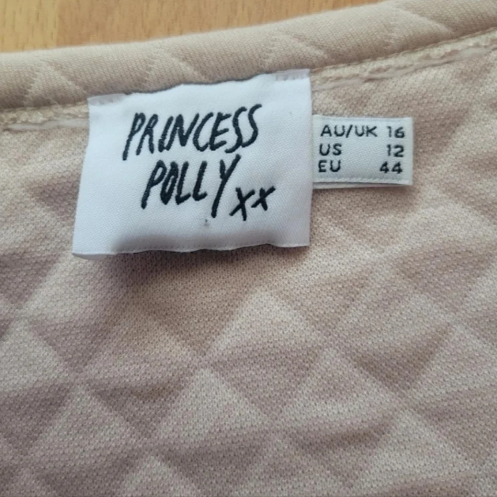 Princess Polly Beige Quilted Bralette Athleisure Loungewear Size 12